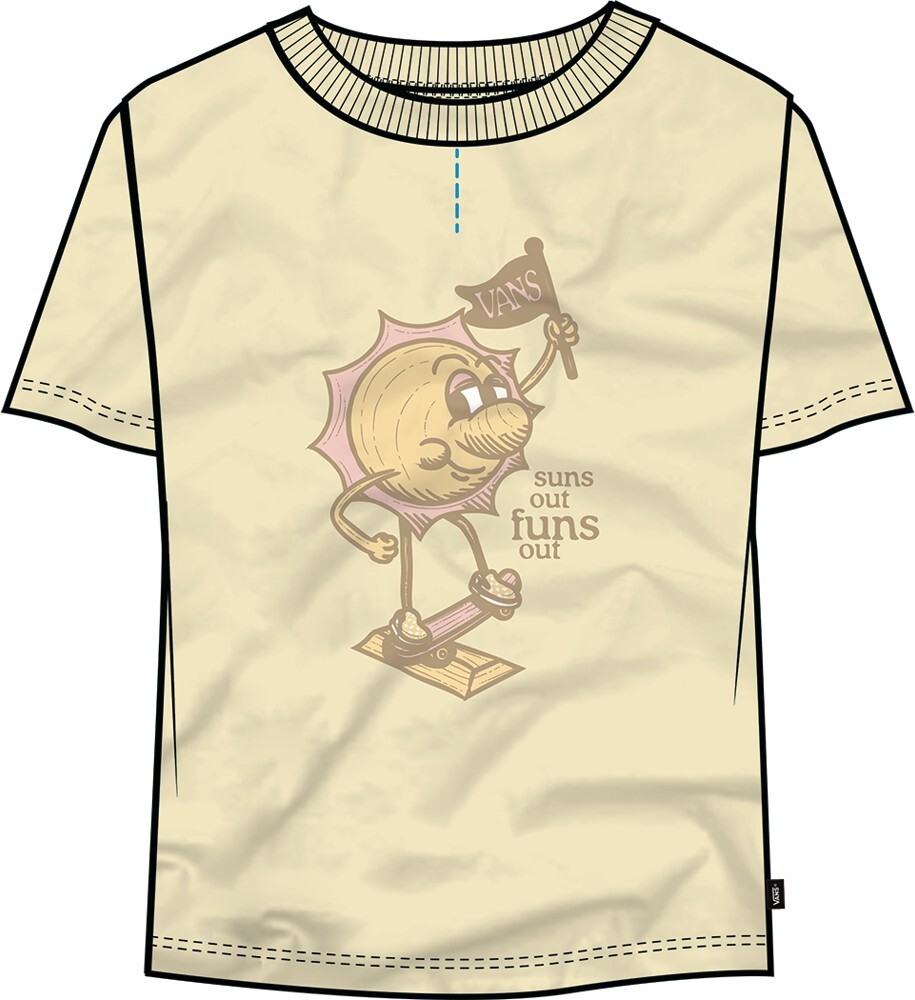 

Футболка Vans Skate Sun Crew, бежевый
