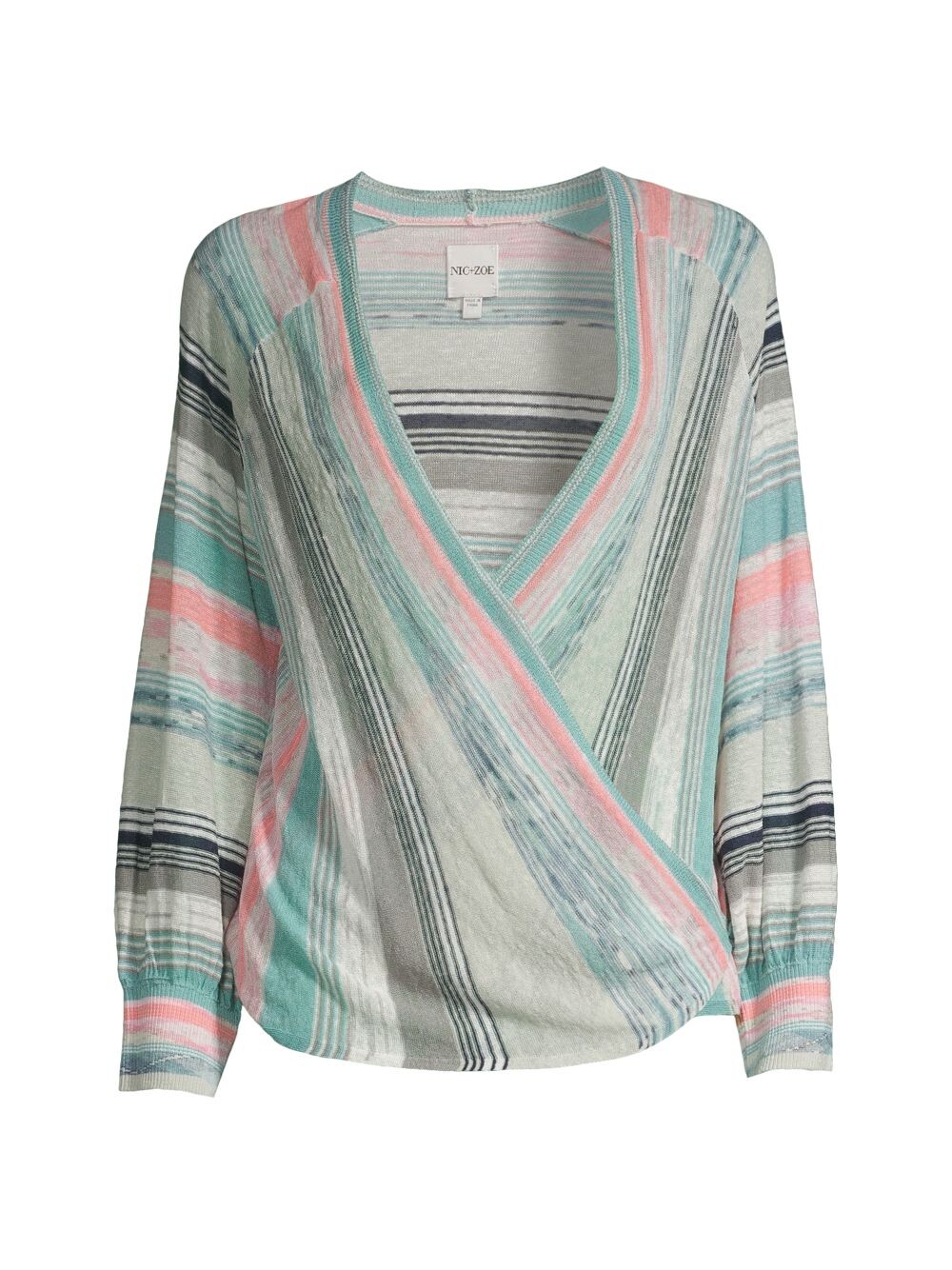 

Кардиган Summer Spacedye Petite NIC+ZOE, Plus Size, аква