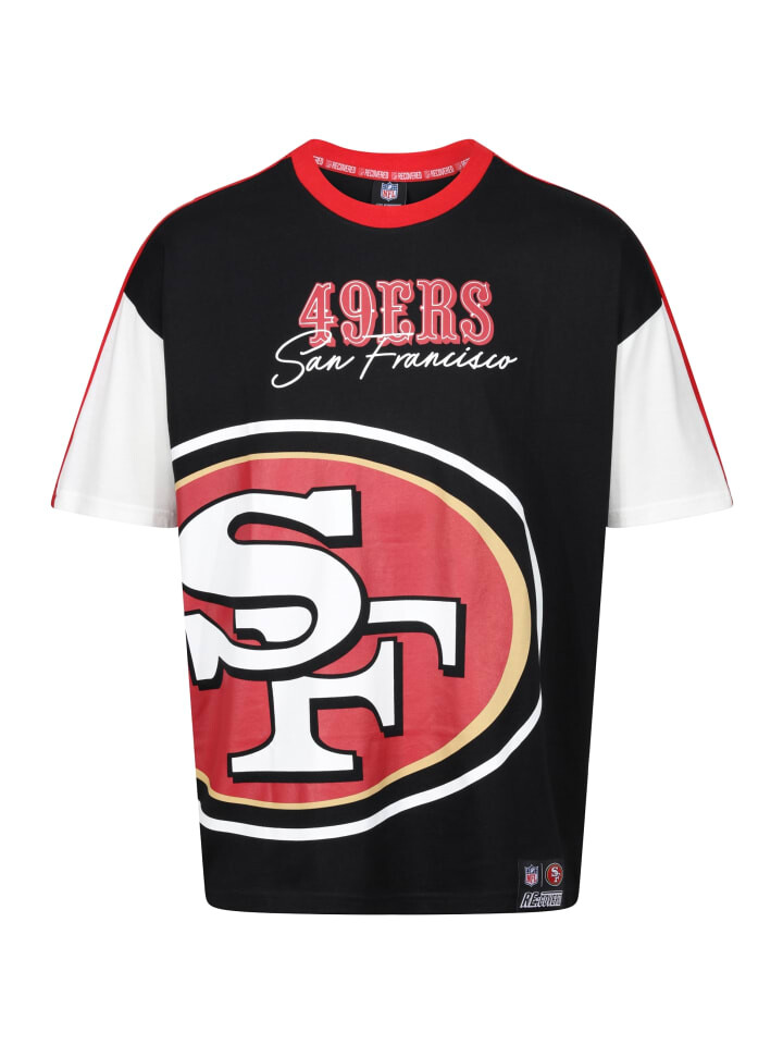 

Футболка Recovered NFL 49ERS San Francisco Cut and Sew Oversized, черный