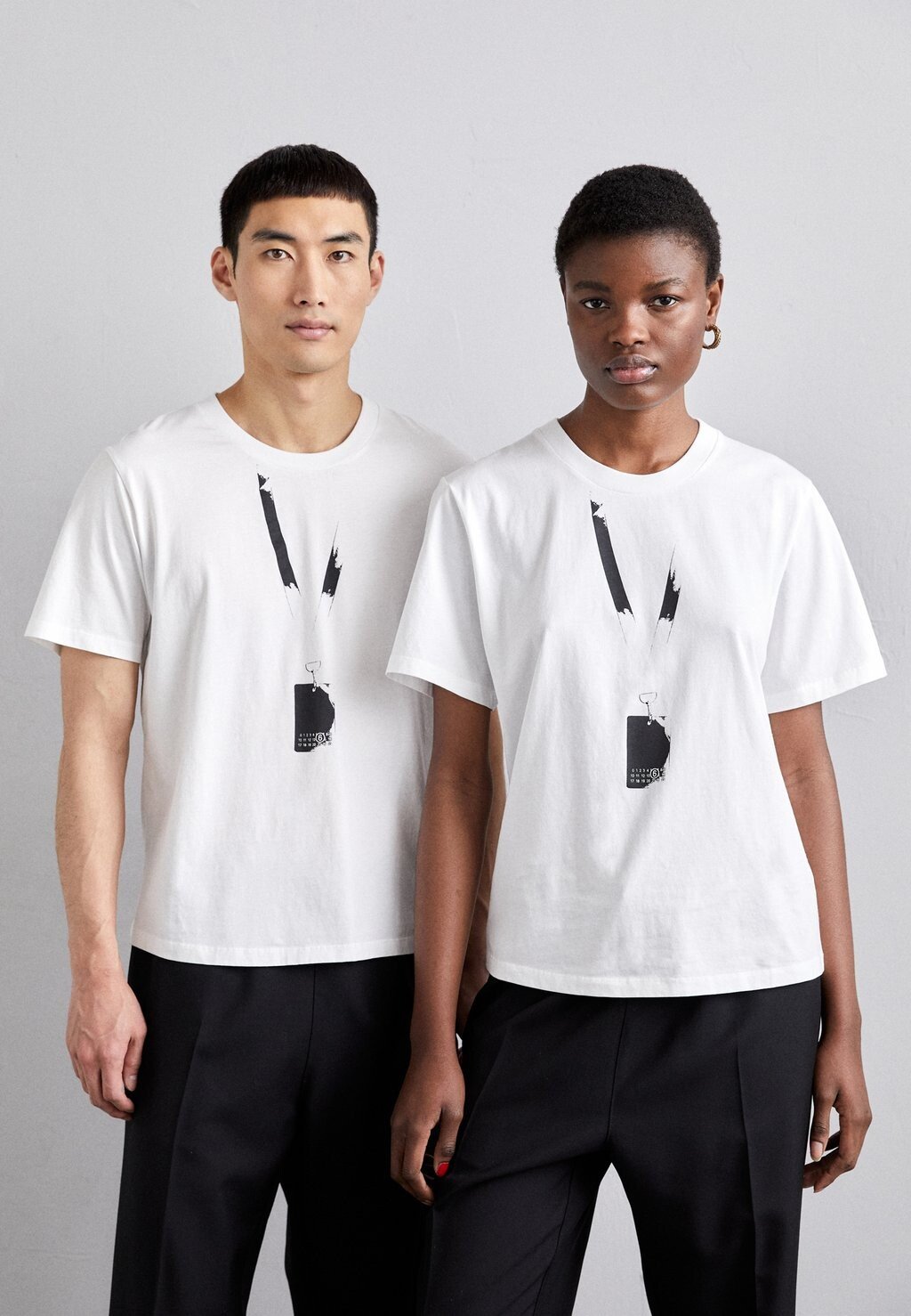

Футболка с принтом Unisex MM6 Maison Margiela, белый