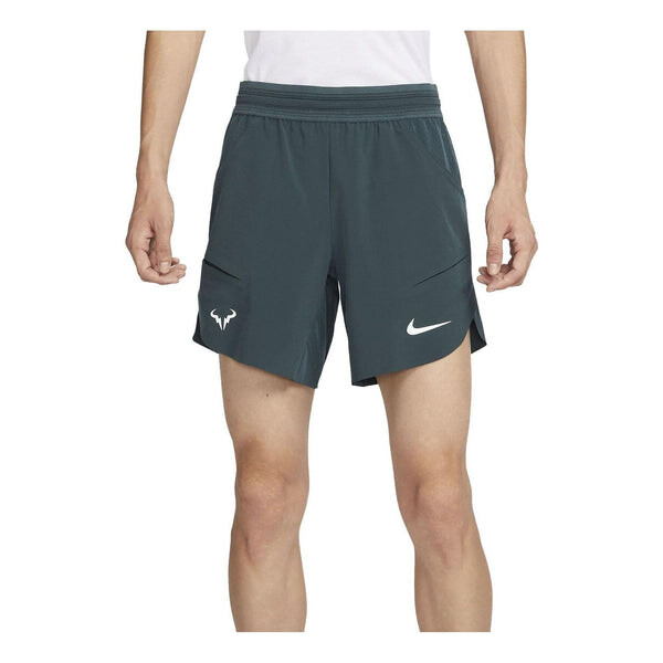 спортивные носки trail running crew unisex nike цвет deep jungle black luminous green silver Шорты Nike Rafa Dri-FIT ADV Tennis Shorts 'Deep Jungle', цвет deep jungle/lime ice/white