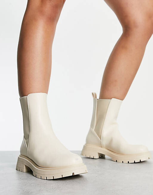 

Белые массивные ботинки челси ASOS DESIGN Wide Fit Alfie, Белый