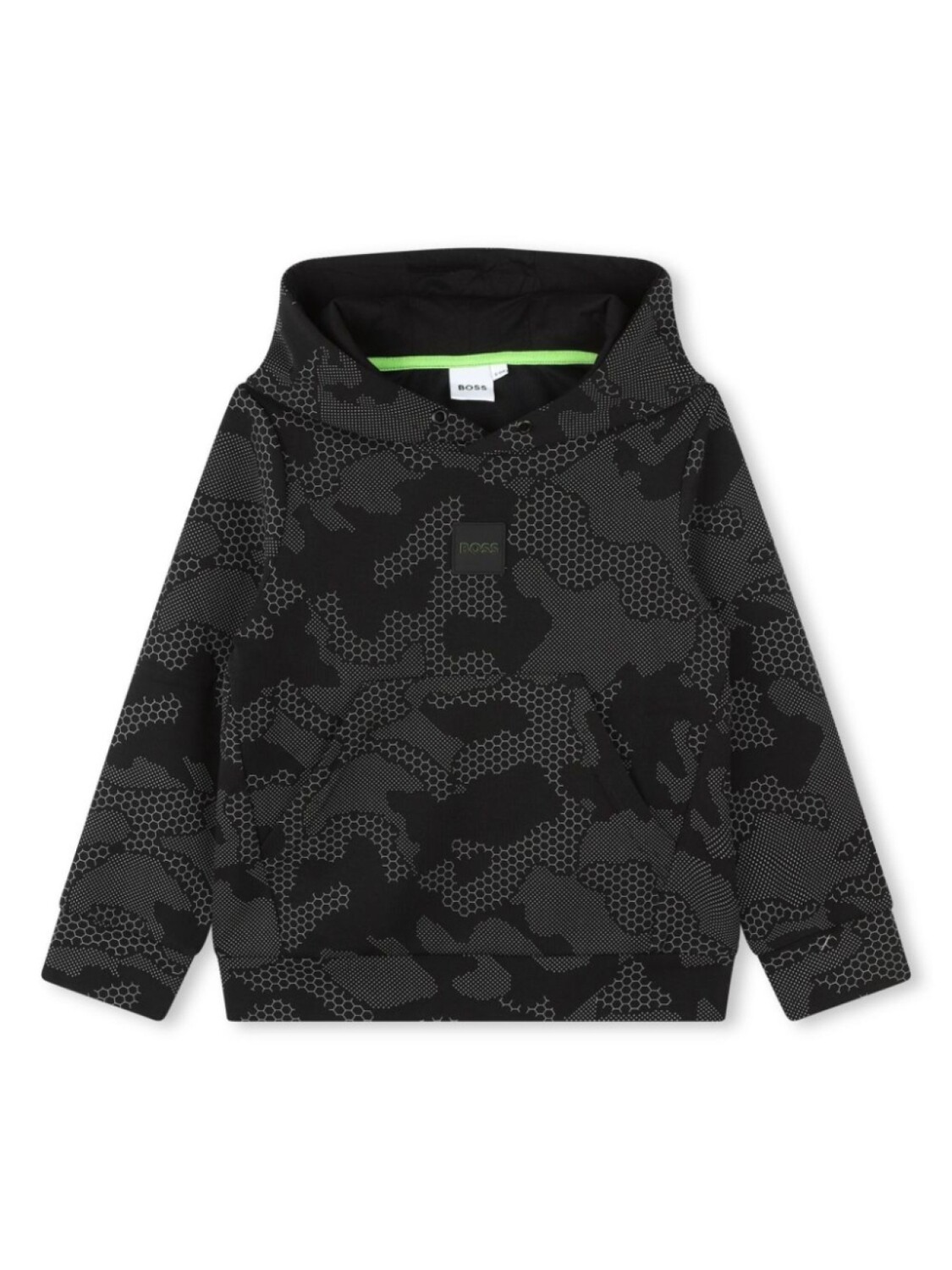 

BOSS Kidswear худи с камуфляжным узором, черный