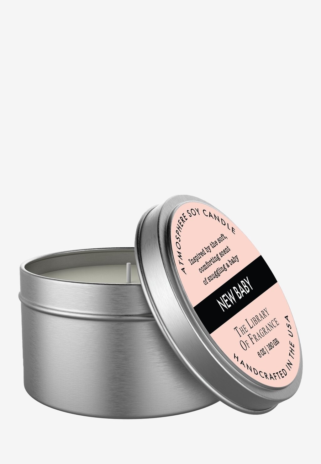 

Ароматическая свеча New Baby Handcrafted Soy Candle The Library of Fragrance