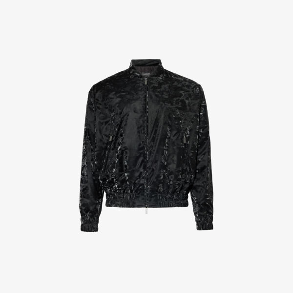 

Куртка-ракушка с кулиской по краю Emporio Armani, цвет nero