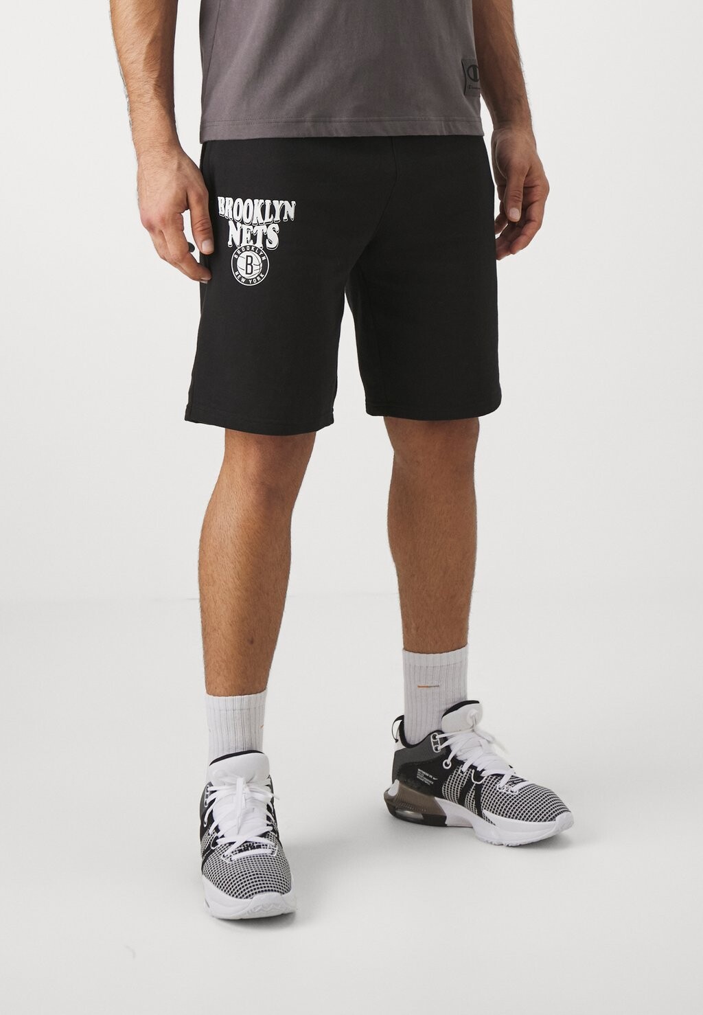

Team Nba Brooklyn Nets Script Shorts New Era, цвет black/white