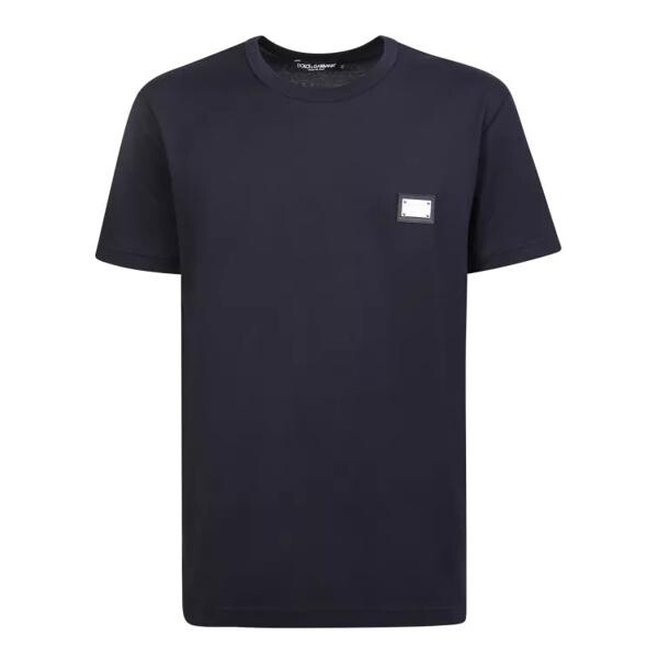 

Футболка silver plaque soft cotton t-shirt Dolce&Gabbana, синий