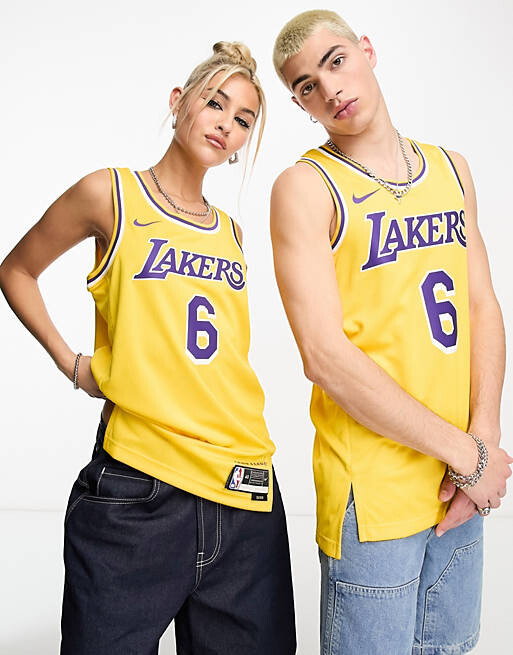 

Желтый жилет Nike Basketball NBA унисекс LA Lakers Lebron James Icon Swingman