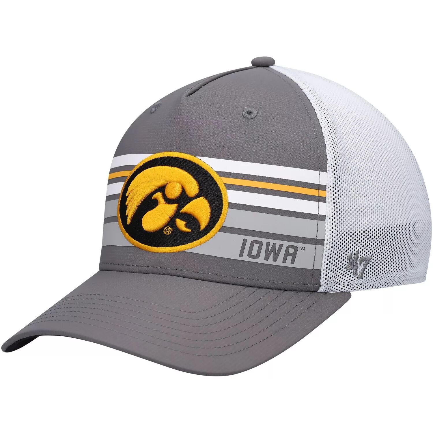 

Мужская кепка '47 темно-серый/белый Iowa Hawkeyes Brrr Altitude Trucker Snapback