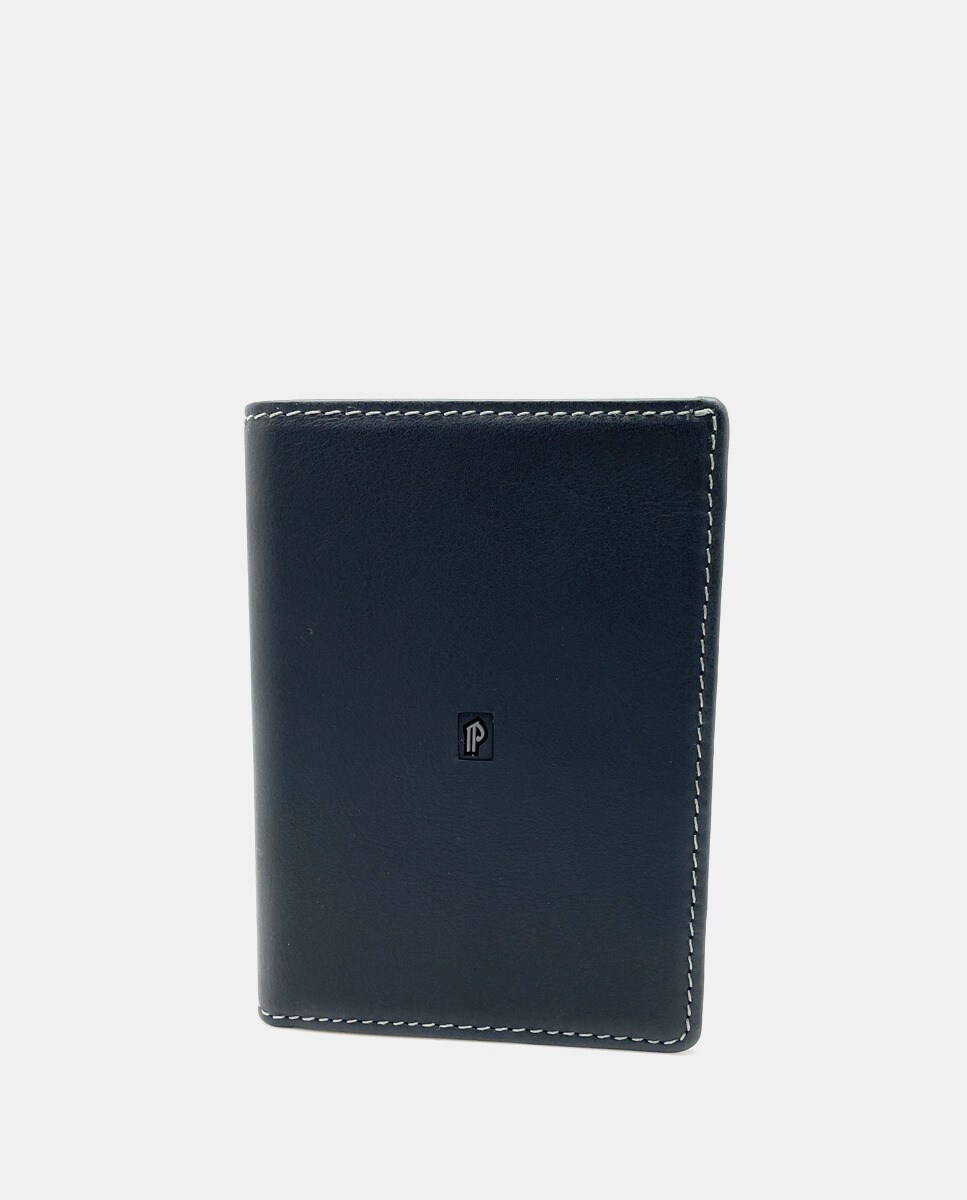 черный кожаный кошелек на семь карт pielnoble черный Черный кожаный кошелек на семь карт Pielnoble, черный