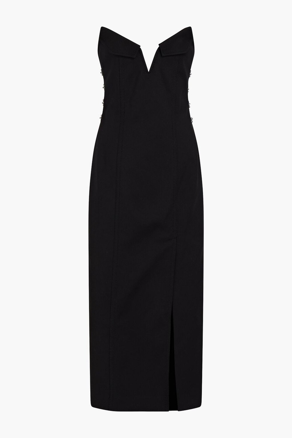 

Платье миди без бретелек из смесового хлопка DION LEE, черный