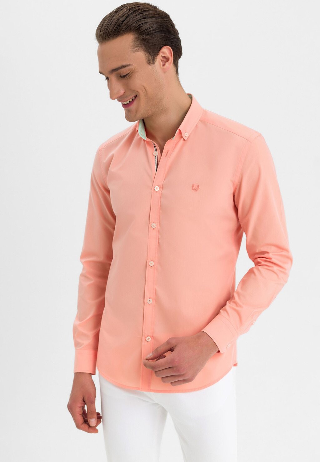 

Рубашка Basic Slim Fit Felix Hardy, цвет salmon