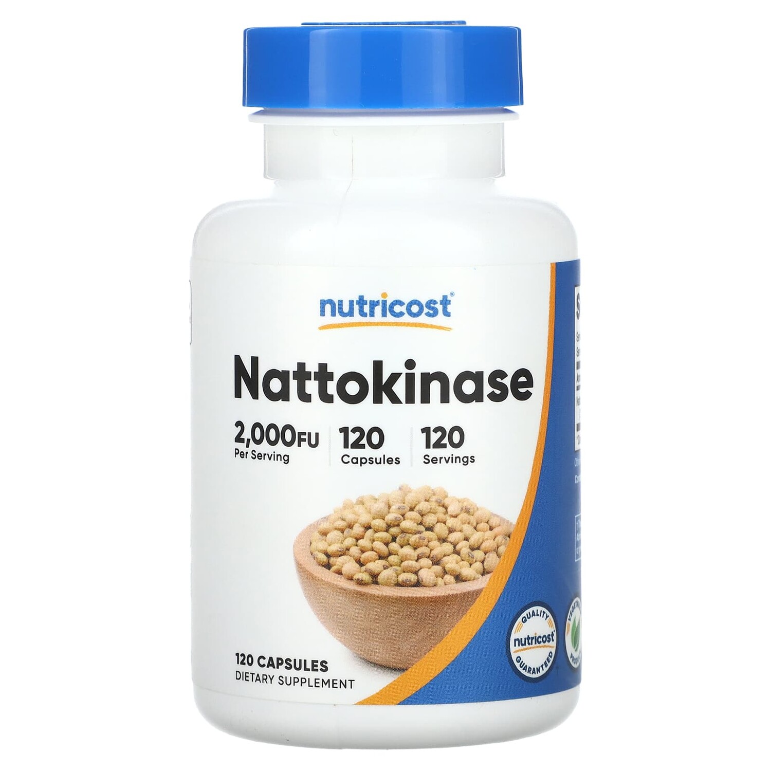 

Наттокиназа, 2000 FU, 120 капсул, Nutricost
