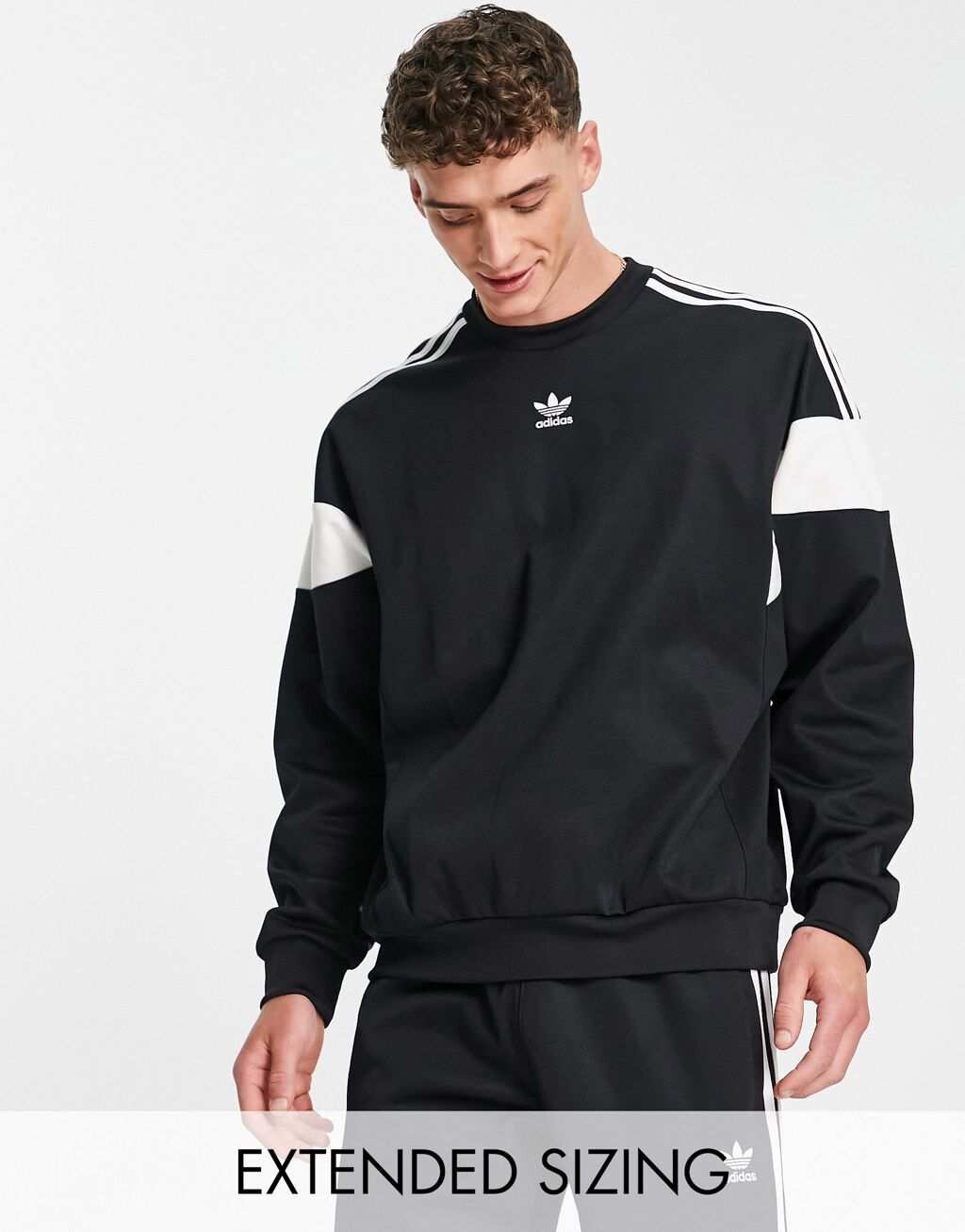 

Черный свитшот с круглым вырезом adidas Originals Adicolor Classics