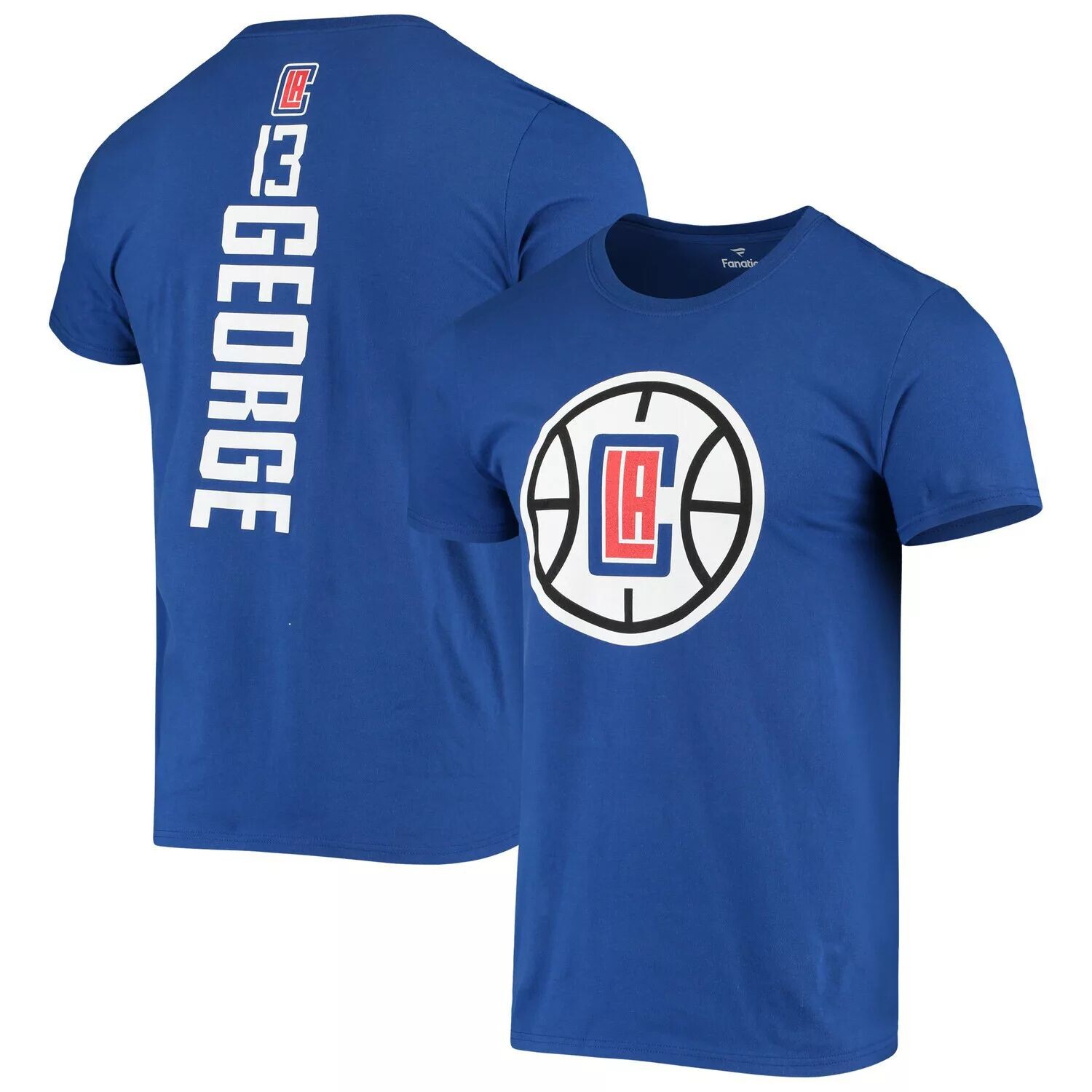 

Мужская футболка Fanatics с именем и номером Paul George Royal LA Clippers
