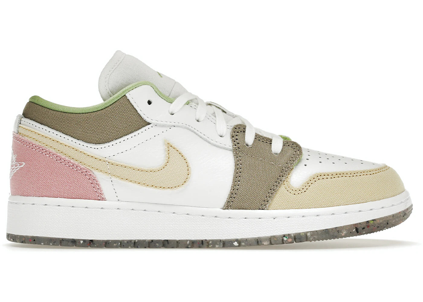 

Кроссовки подростковые Nike Air Jordan 1 Low, белый / голубой / ярко-зеленый