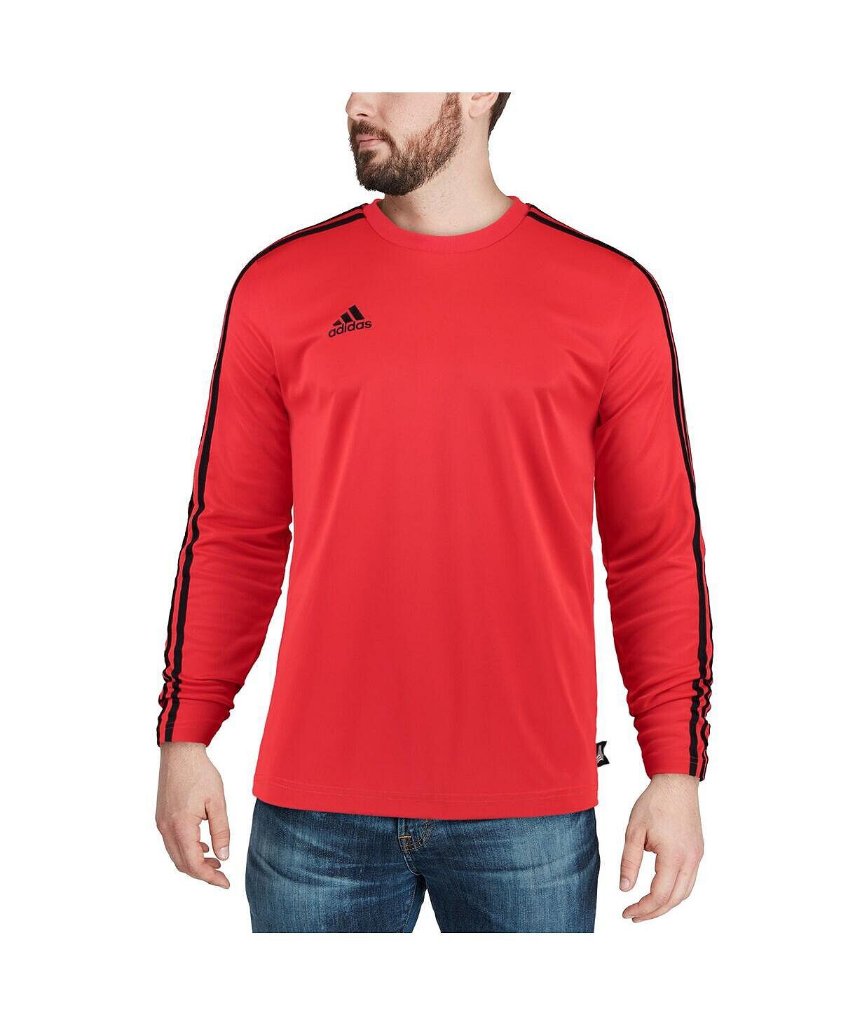 

Мужская красная футбольная майка с длинным рукавом Tango climalite adidas