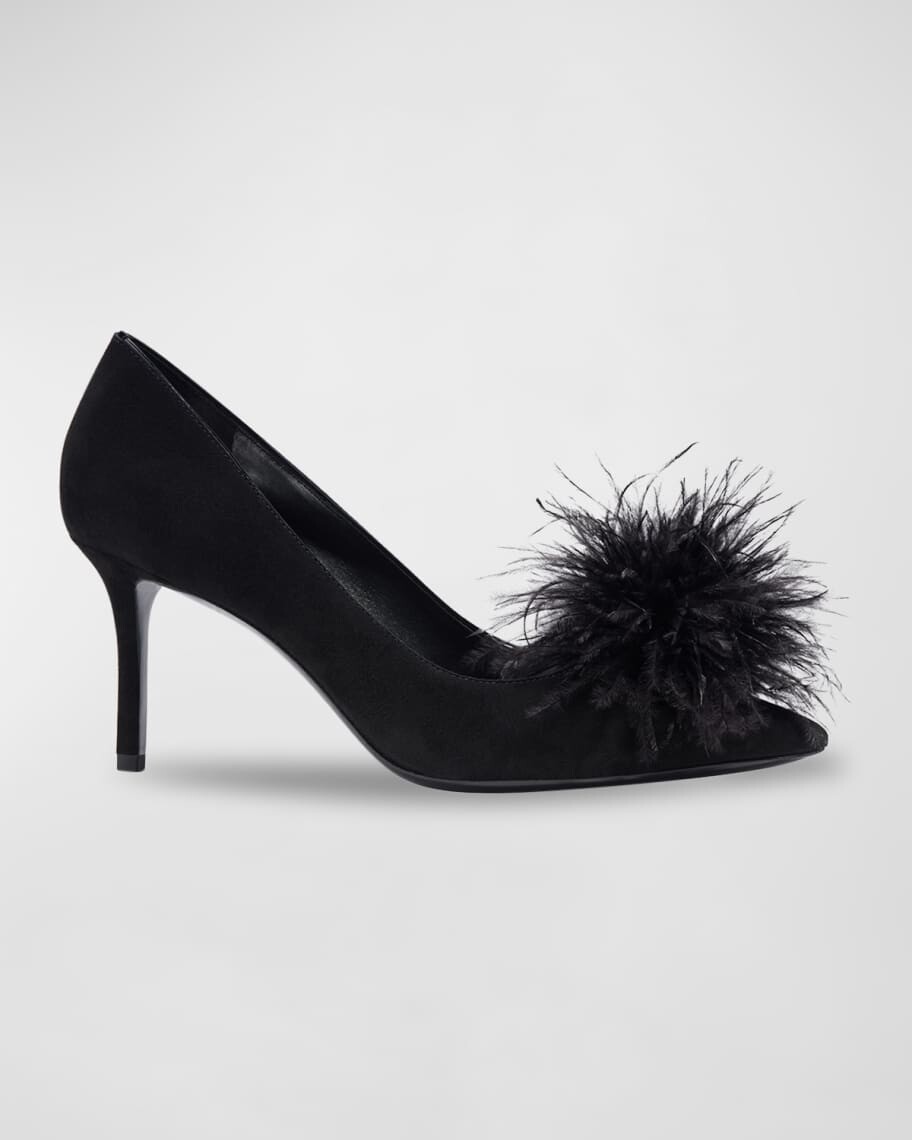 

Замшевые туфли-лодочки Marabou с помпоном и перьями kate spade new york