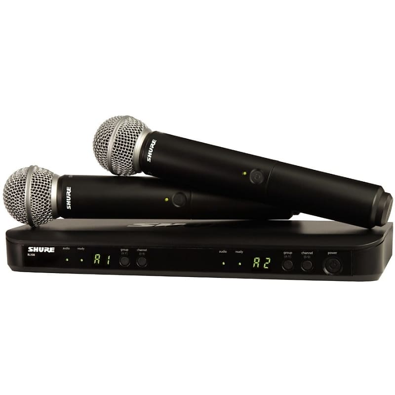 Микрофон Shure BLX288/SM58 Dual Channel Channel SM58 Wireless Handheld Microphone System 75khz professional wireless microphone system dual handheld microphone 2 channels karaoke stage