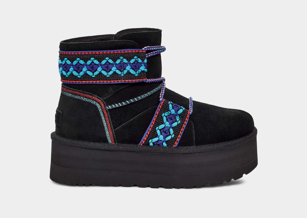 

Сапоги Classic Mini II Braid Platform UGG, черный