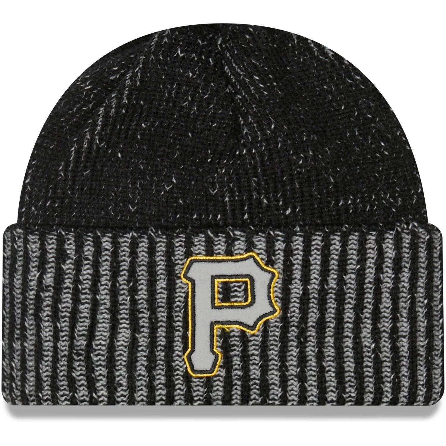 

Мужская черная вязаная шапка New Era Pittsburgh Pirates Pop Flect с манжетами