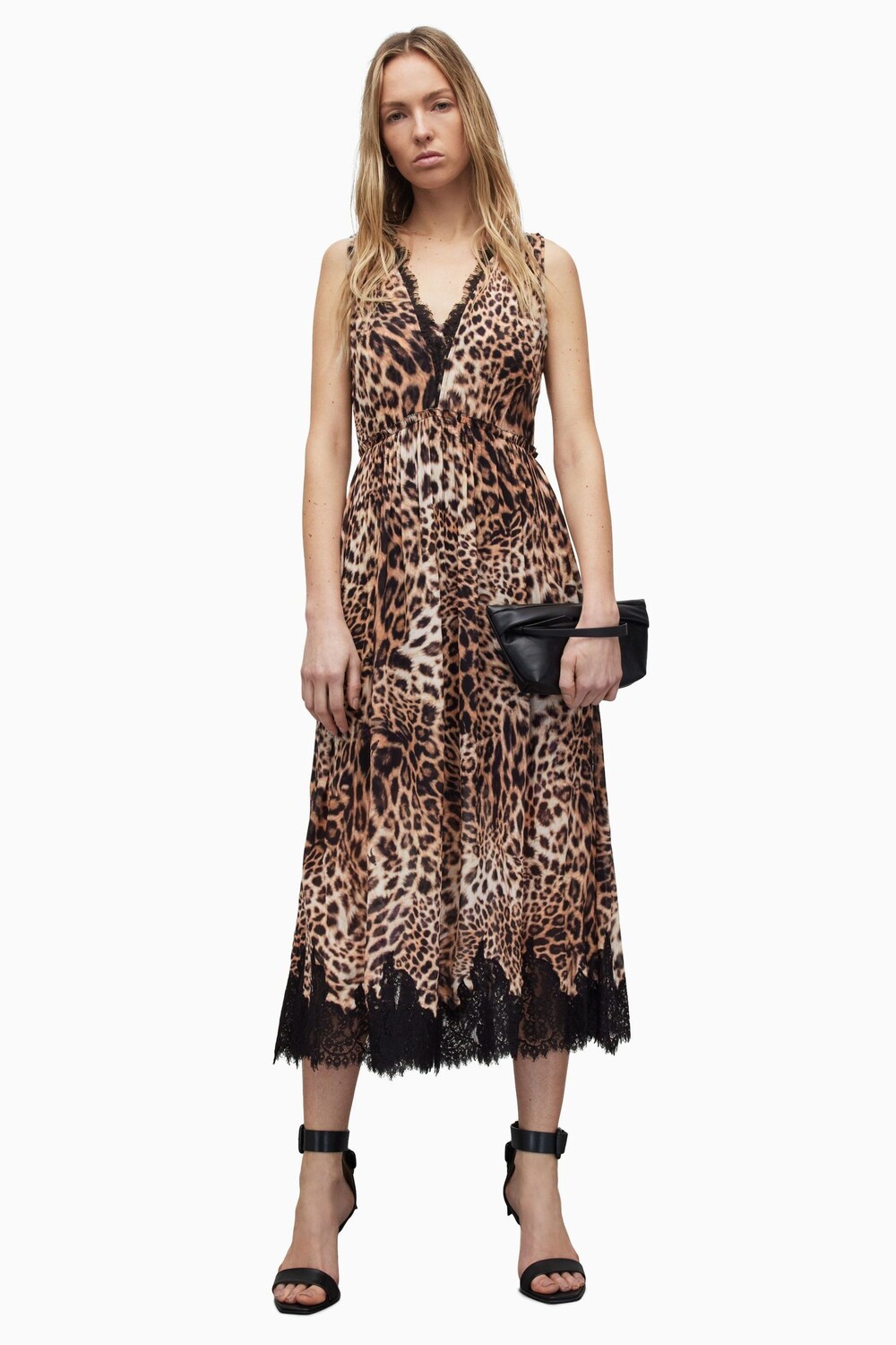 

AllSaints Ella Evita коричневое платье All Saints, коричневый