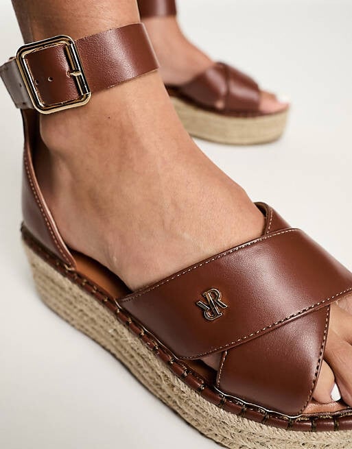 

Коричневые эспадрильи на платформе River Island Wide Fit