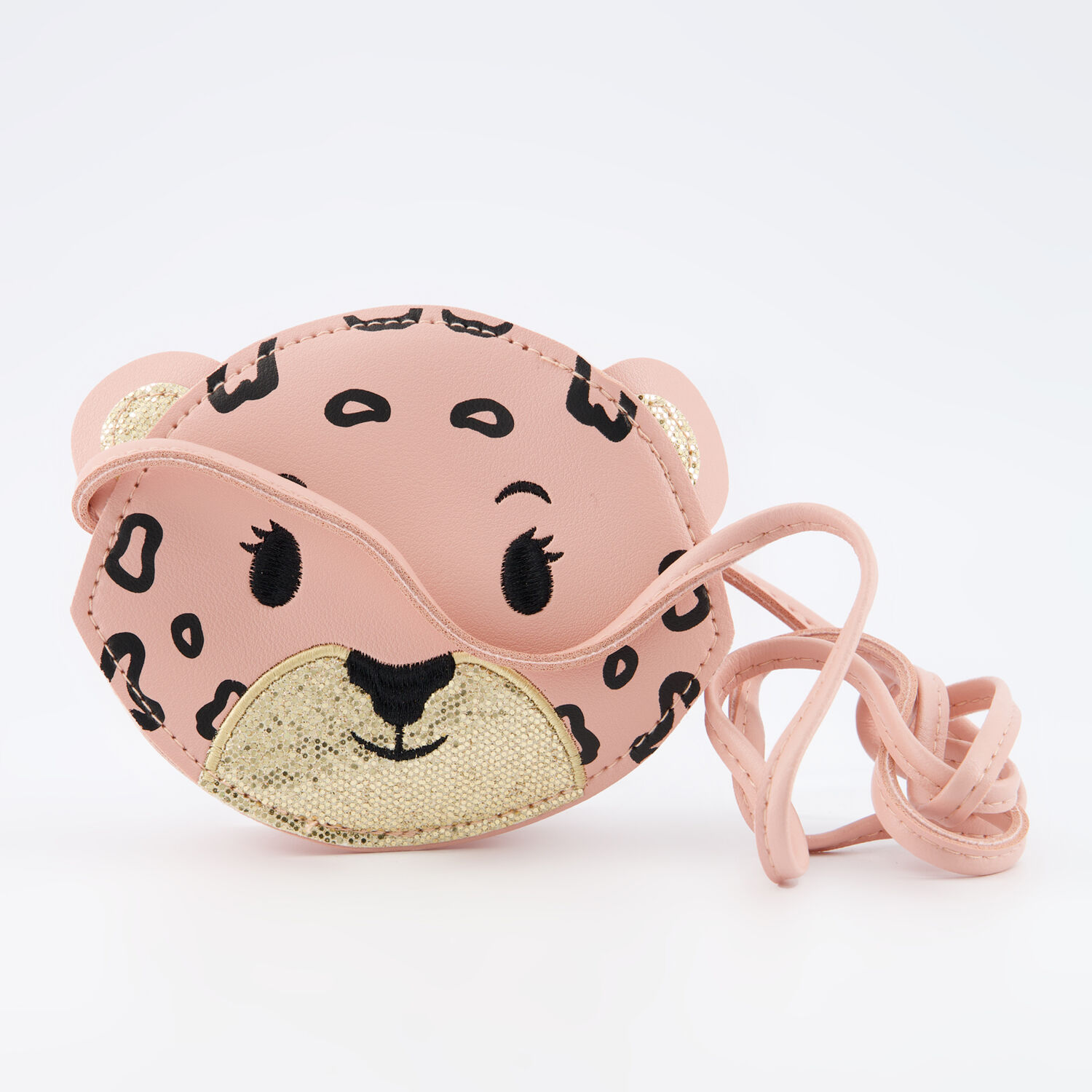 Розовая сумка через плечо с леопардовым принтом Yuko B цена и фото