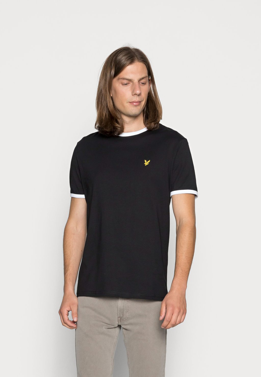 

Базовая футболка RINGER TEE Lyle & Scott, настоящий черный/белый