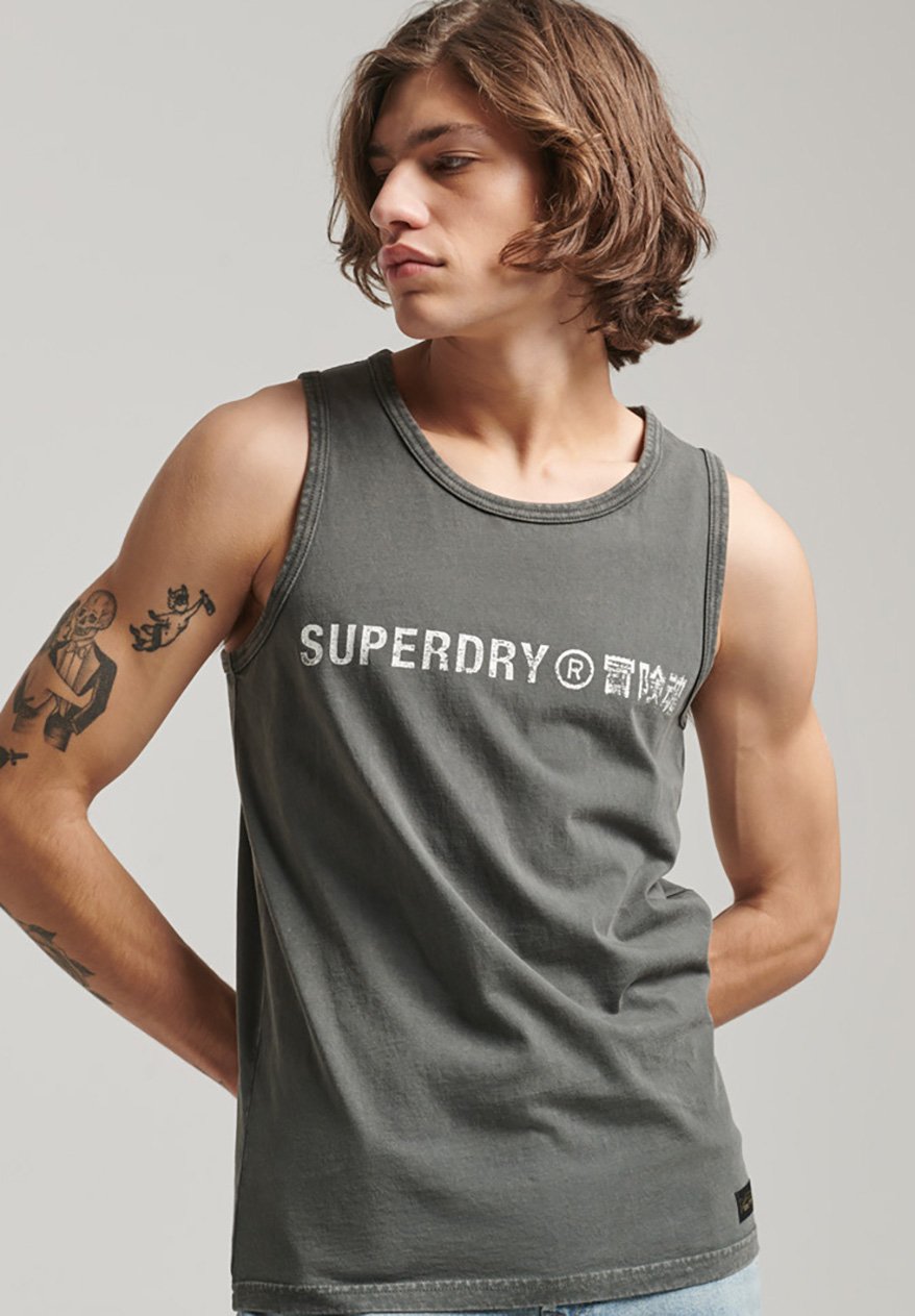 

Футболка с принтом Superdry, антрацит, Серый