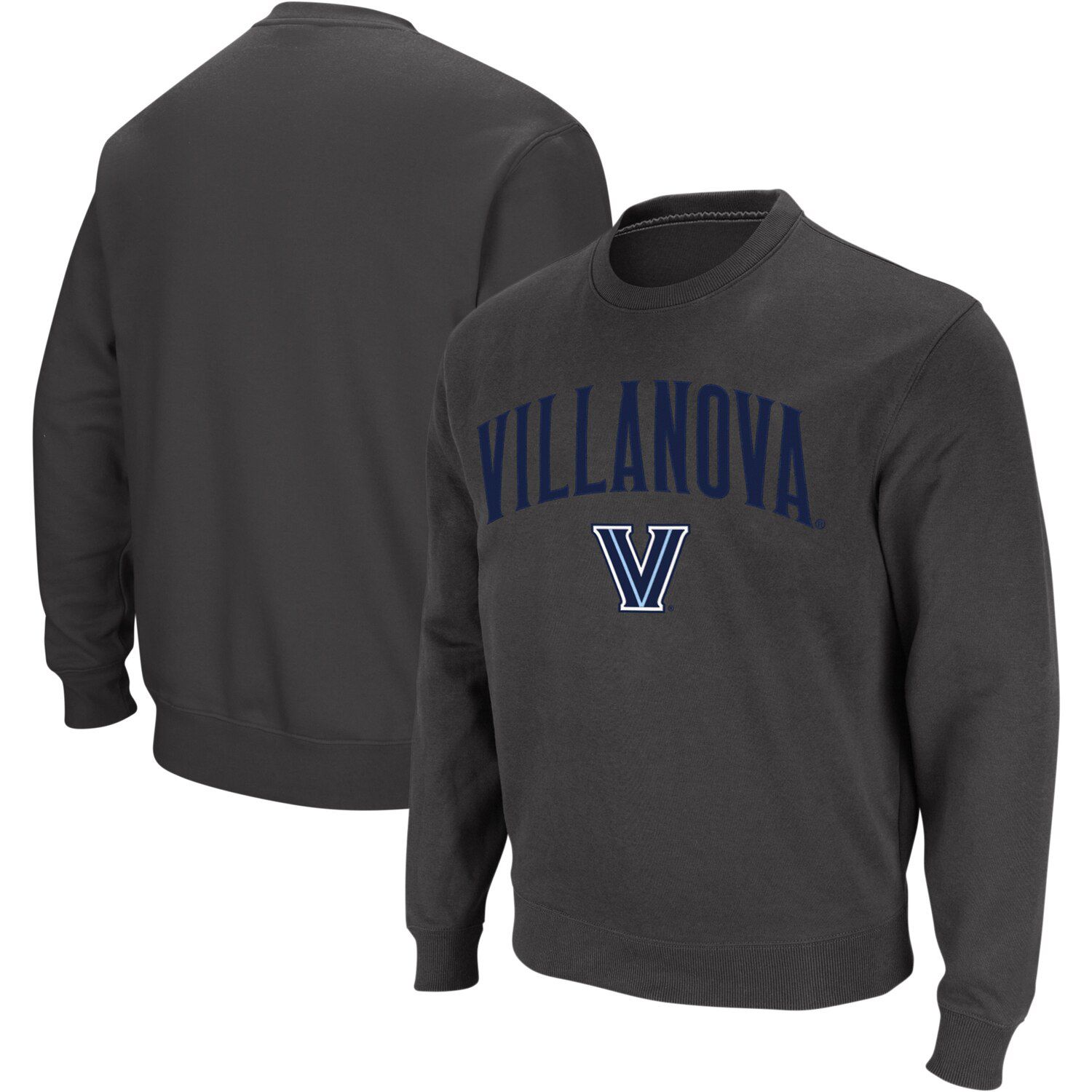 

Мужской свитшот с круглым вырезом Colosseum Charcoal Villanova Wildcats Arch & Logo