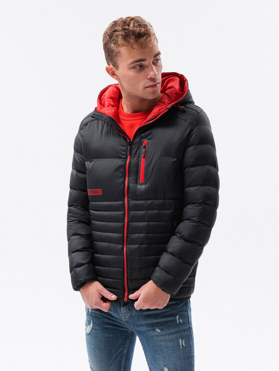 

Пуховик regular fit Ombre, черный