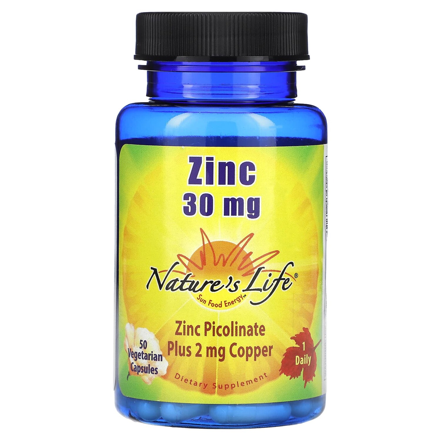 

Цинк, 30 мг, 50 вегетарианских капсул, Nature's Life