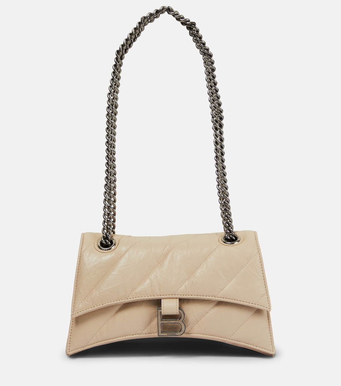

Маленькая кожаная сумка на плечо Crush Balenciaga, бежевый