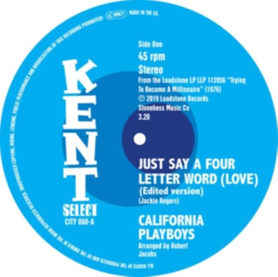 Виниловая пластинка The California Playboys - Just Say a Four Letter Word (Love)/Shes a Real Sweet Woman компакт диски atlantic mraz jason love is a four letter word cd