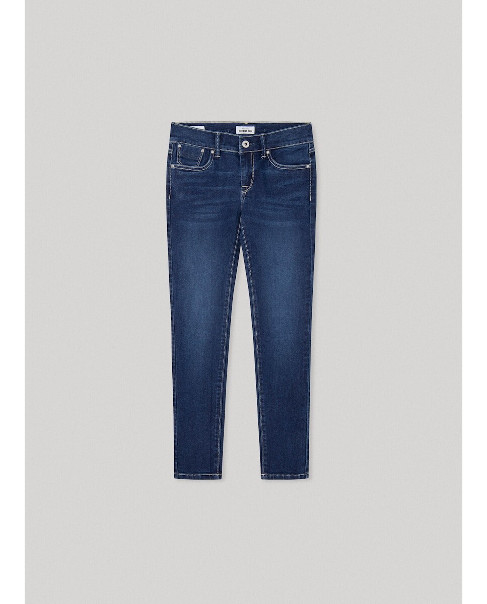 

Джинсы для девочки с эффектом потертости Pepe Jeans, синий