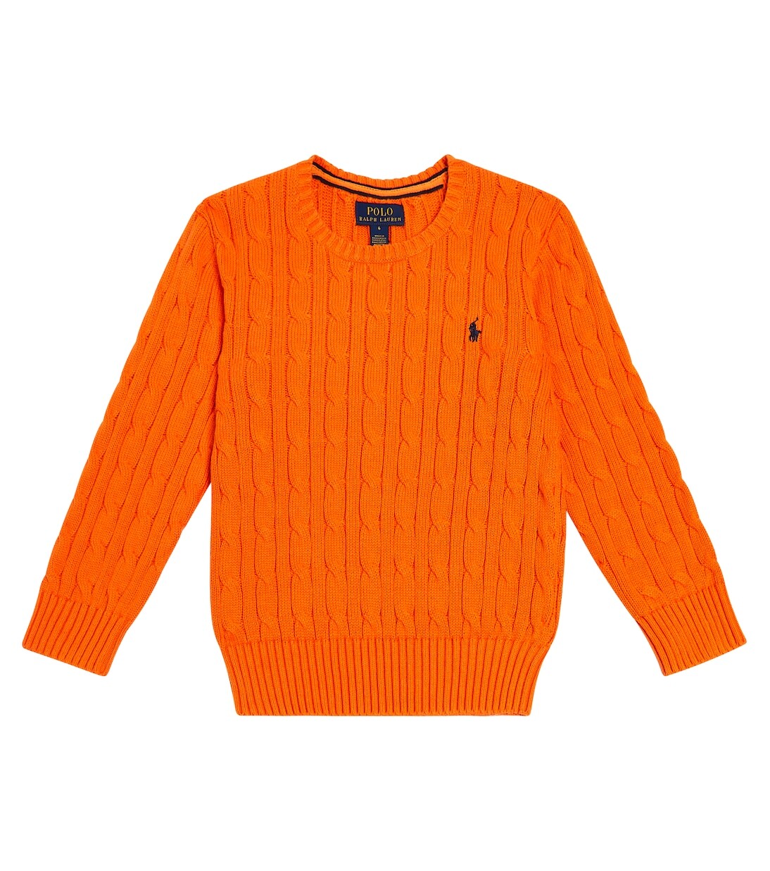 

Хлопковый свитер косой вязки Polo Ralph Lauren Kids, апельсин, Оранжевый, Хлопковый свитер косой вязки Polo Ralph Lauren Kids, апельсин