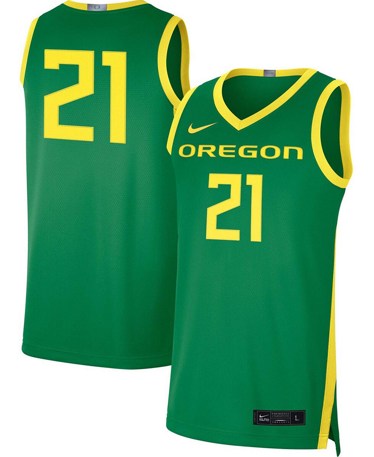 Мужская баскетбольная майка 21 Apple Green Oregon Ducks Limited Nike