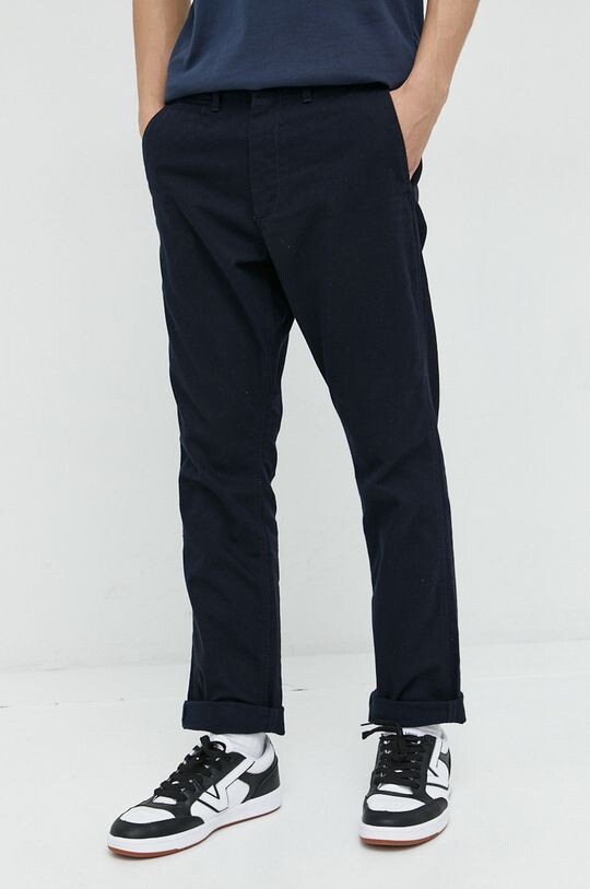 

Хлопковые брюки Superdry, темно-синий