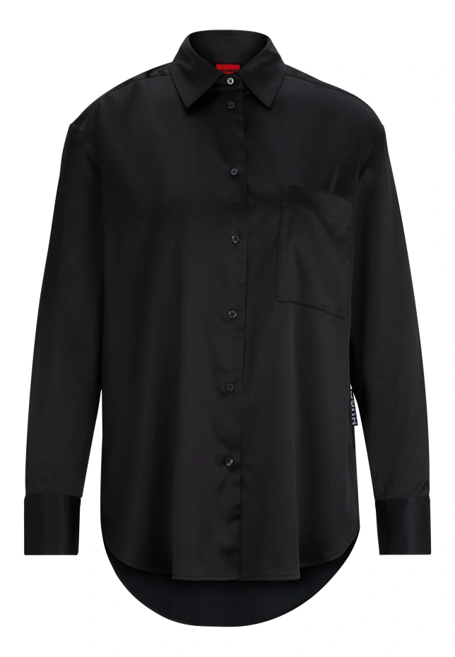 

Деловая блузка elodina oversize кроя Hugo, черный