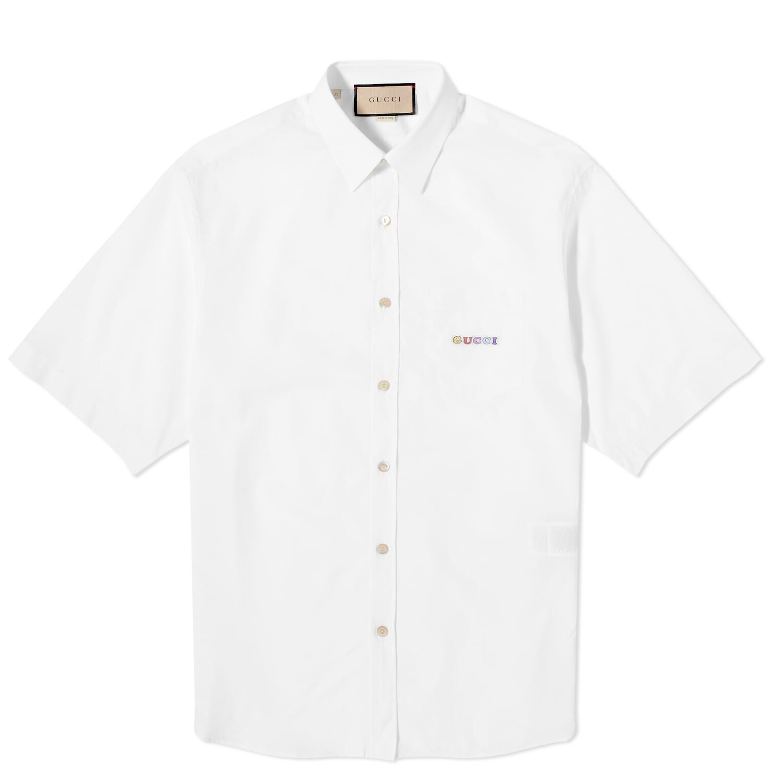 

Рубашка Gucci Logo Pocket Short Sleeve, белый