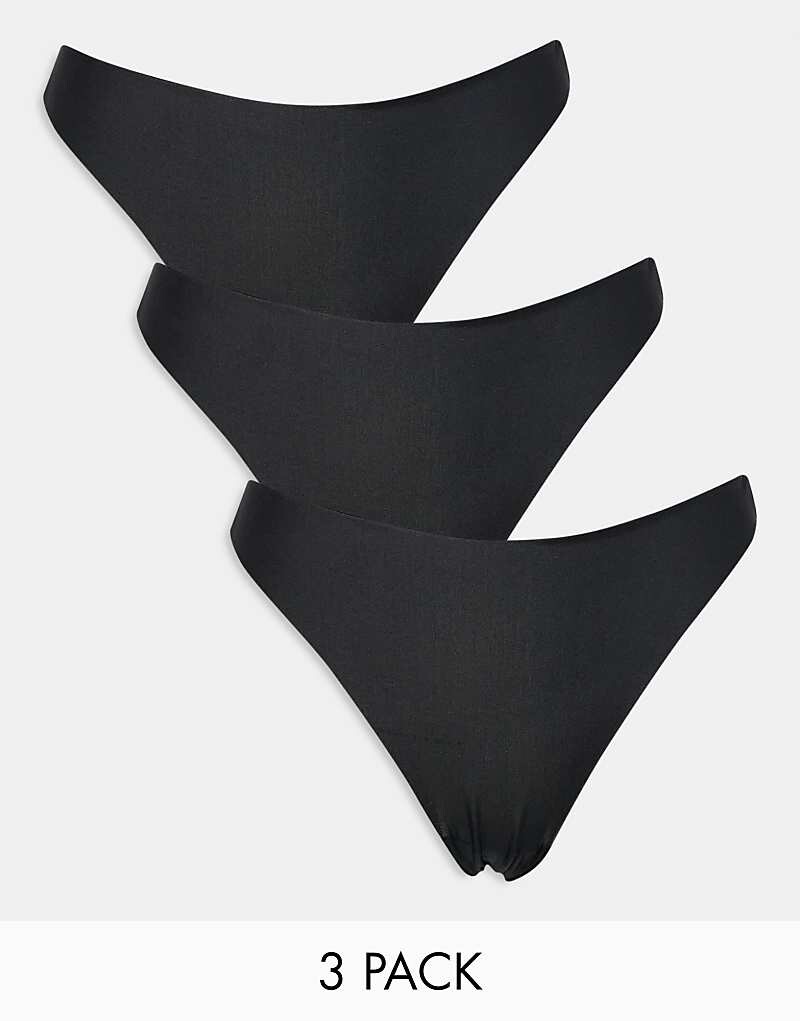 

Черные трусики-стринги без VPL и кружевом ASOS DESIGN