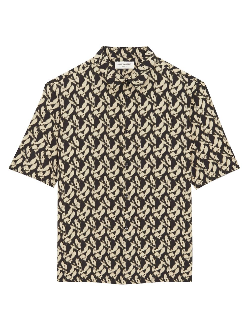 

Рубашка из вискозной вуали Saint Laurent, нуарный