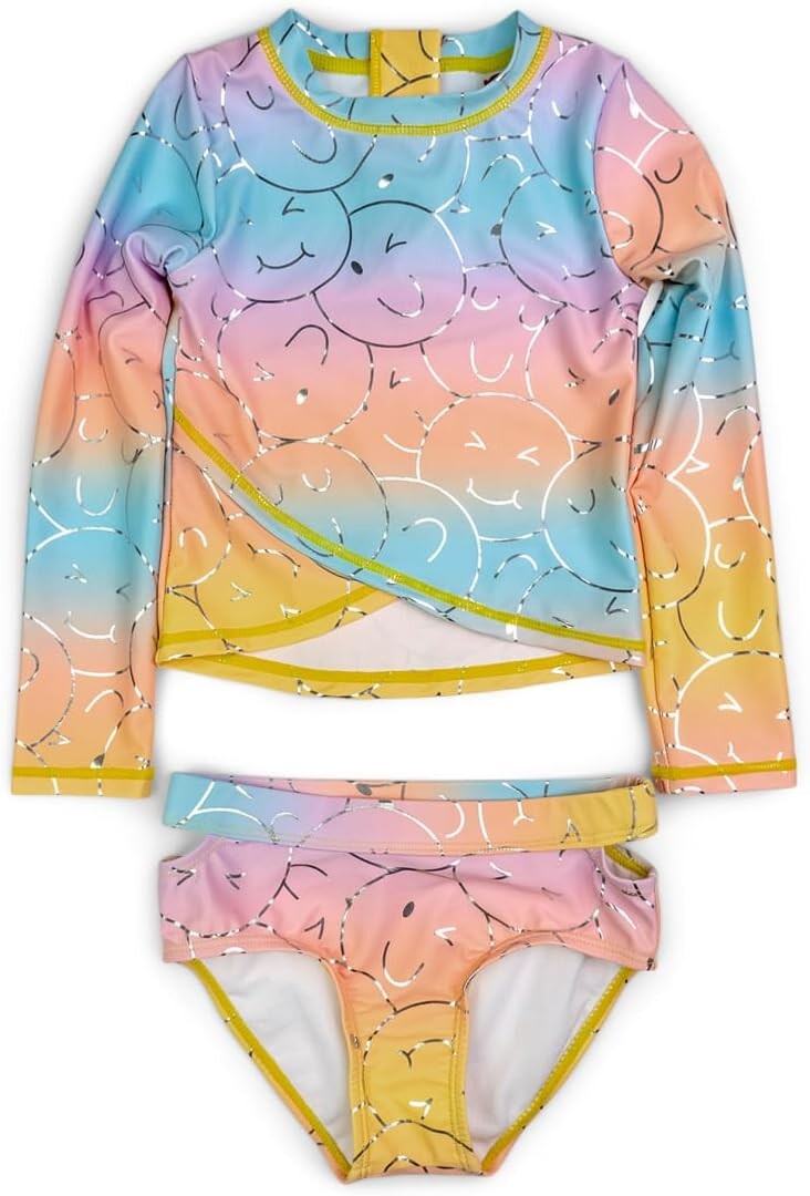 

Купальник Appaman Kids Upf 50 Oceana Rash Guard Set, цвет Summer Joy
