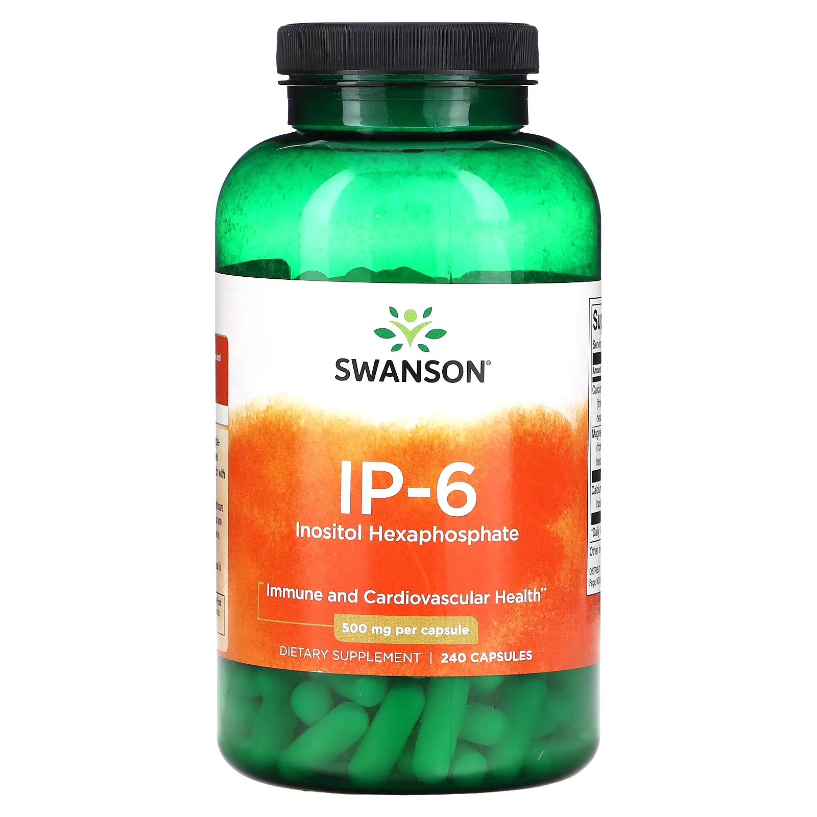 Пищевая добавка Swanson IP-6 500 мг, 240 капсул пищевая добавка swanson чеснок без запаха 500 мг 100 капсул
