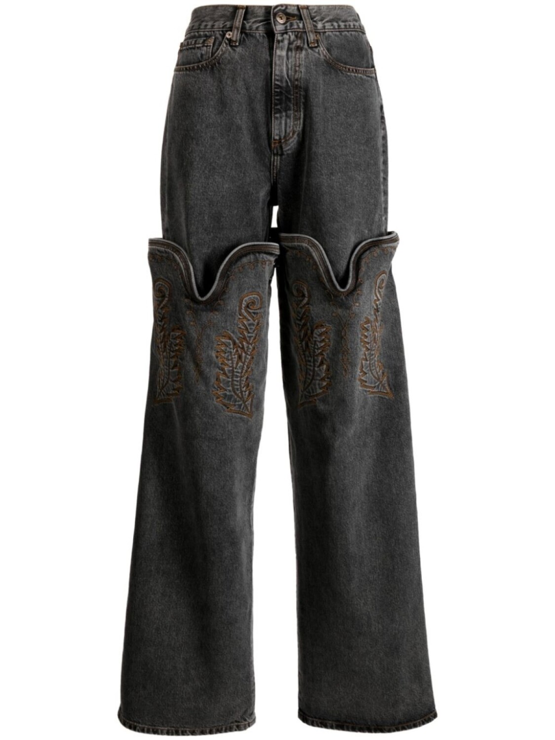 

Y/Project джинсы Cowboy High Cuff, черный