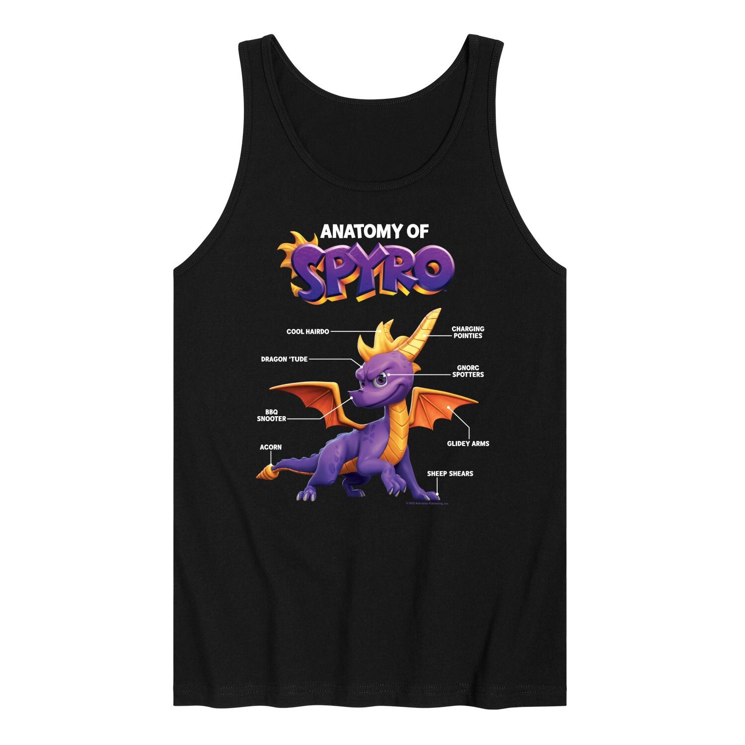 

Мужская анатомическая майка Spyro Licensed Character