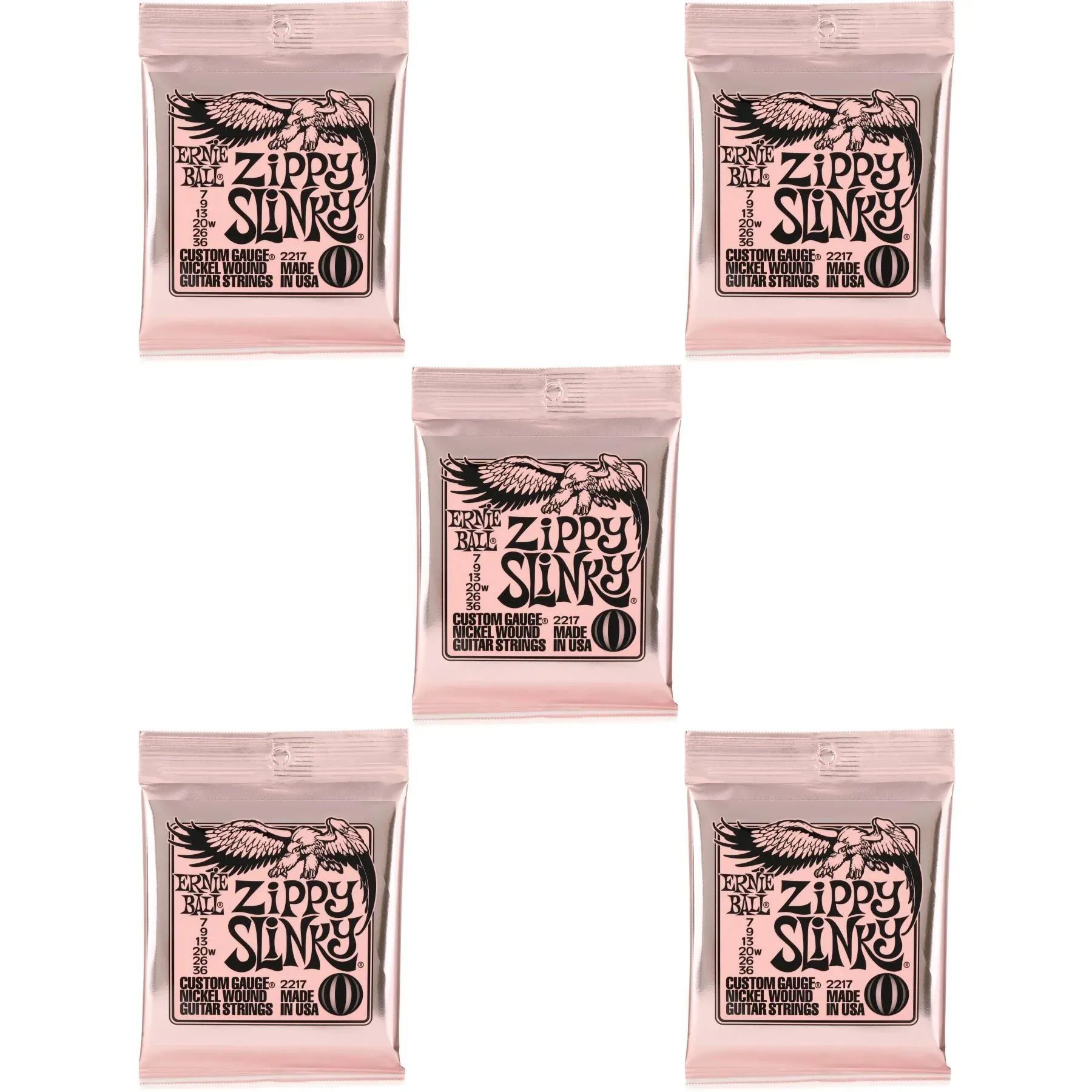 

Струны для электрогитары Ernie Ball 2217 Zippy Slinky с никелевой обмоткой — .007-.036 (5 шт.)