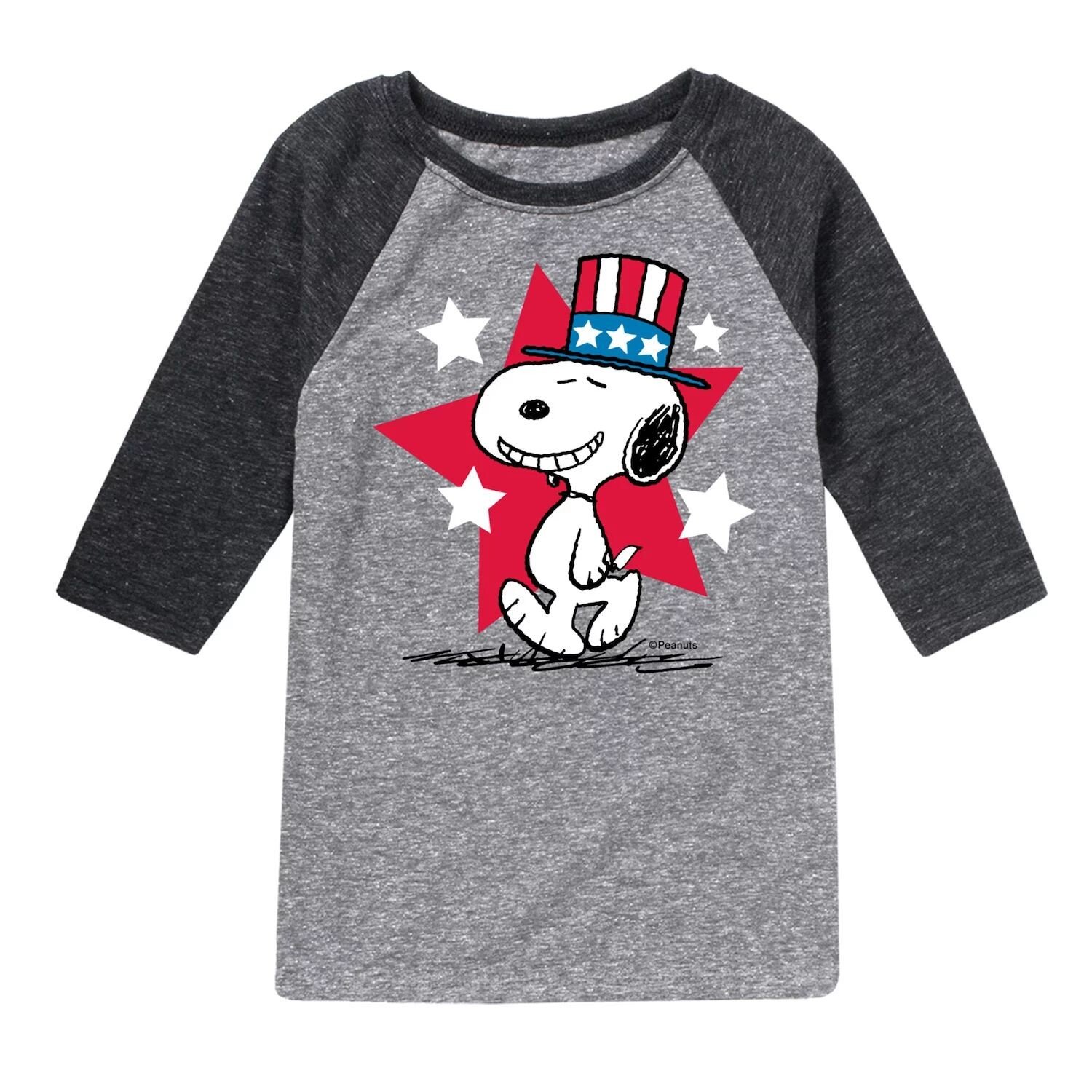 

Футболка с рисунком реглан Peanuts Snoopy Americana для мальчиков 8–20 лет Licensed Character