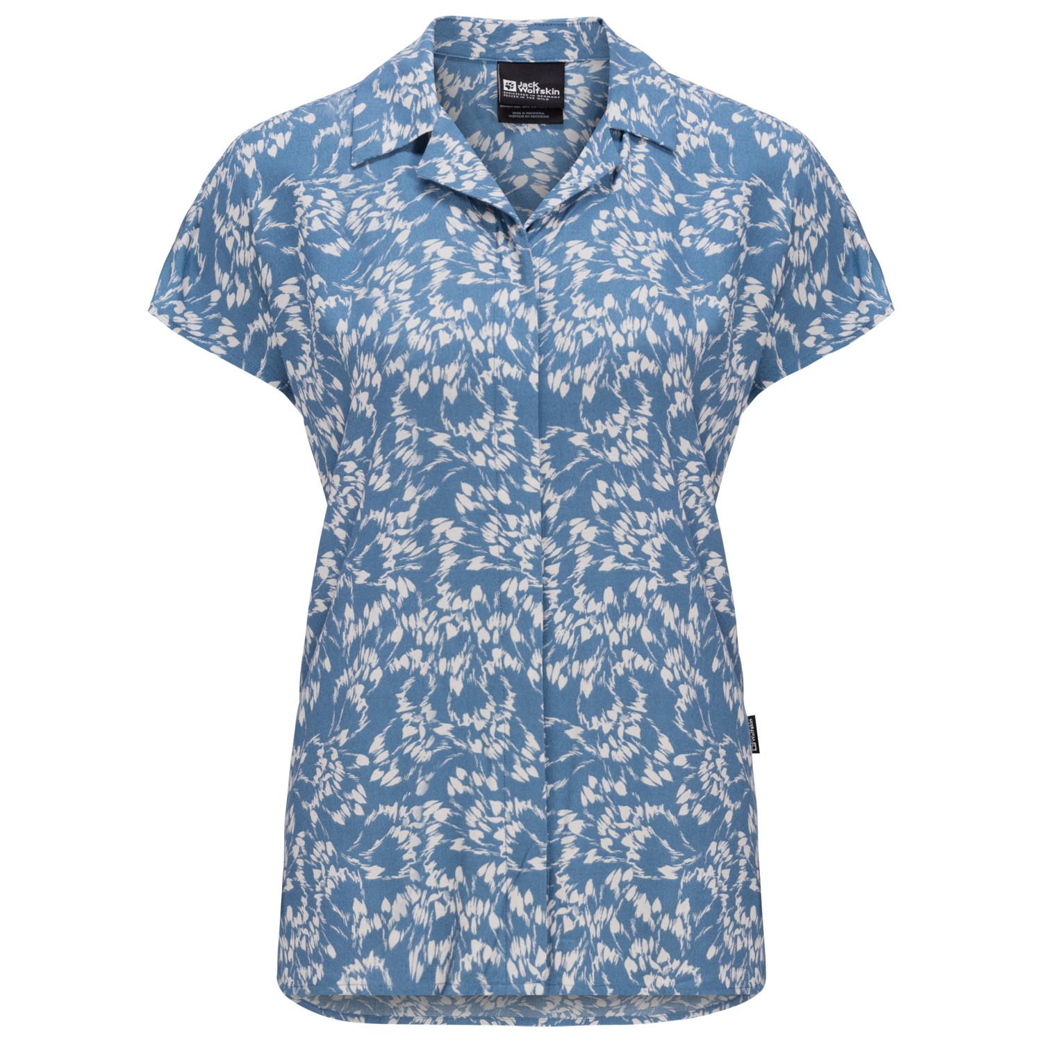 Блузка Jack Wolfskin Women's Sommerwiese Shirt, цвет Leaves Elemental Blue